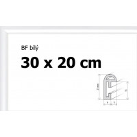 BFHM Plastový rám 30x20cm - biely