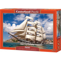CASTORLAND Puzzle Plachetnica opúšťajúca prístav 500 dielikov
