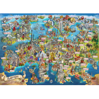 GIBSONS Puzzle Putovanie po Európe 1000 dielikov
