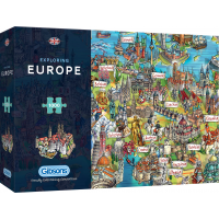 GIBSONS Puzzle Putovanie po Európe 1000 dielikov