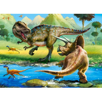 CASTORLAND Puzzle Tyranosaurus vs. Triceratops 70 dielikov