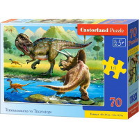 CASTORLAND Puzzle Tyranosaurus vs. Triceratops 70 dielikov