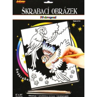 ARTLOVER Škrabací obrázok s prekvapením Dva papagáje 20x25cm