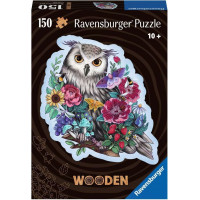 RAVENSBURGER Drevené obrysové puzzle Tajomná sova 150 dielikov