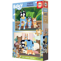 EDUCA Drevené puzzle Bluey 2x16 dielikov