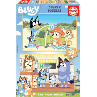 EDUCA Drevené puzzle Bluey 2x50 dielikov