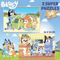 EDUCA Drevené puzzle Bluey 2x50 dielikov