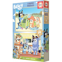 EDUCA Drevené puzzle Bluey 2x50 dielikov