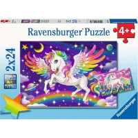 RAVENSBURGER Puzzle Jednorožec a Pegas 2x24 dielikov