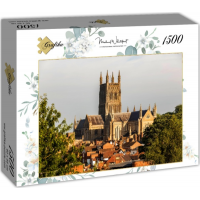 GRAFIKA Puzzle Katedrála vo Worcestri - pohľad z parku Kráľovskej pevnosti 1500 dielikov