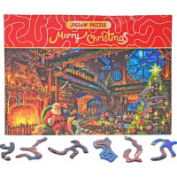 Puzzle Merry Christmas: U Santy doma 468 dielikov