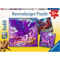 RAVENSBURGER Puzzle Mýtickí vladári 3x49 dielikov