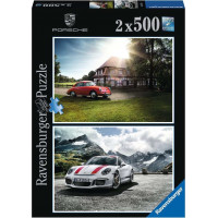 RAVENSBURGER Puzzle Porsche 356 a Porsche 911 2x500 dielikov