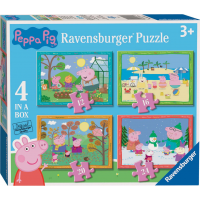 RAVENSBURGER Puzzle Prasiatko Pepina: Ročné obdobie 4v1 (12, 16, 20, 24 dielikov)