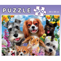 EDUCA Puzzle Selfie Prehliadka domácich maznáčikov 200 dielikov