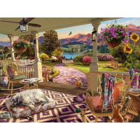 RAVENSBURGER Puzzle Útulná veranda XL 750 dielikov