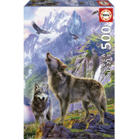 EDUCA Puzzle Vlci v skalách 500 dielikov