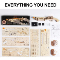 ROBOTIME Roker 3D drevené puzzle Brokovnica Terminator M870 172 dielikov