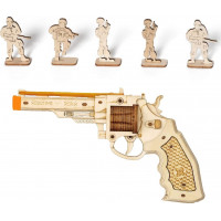 ROBOTIME Roker 3D drevené puzzle Revolver Corsac M60 102 dielikov