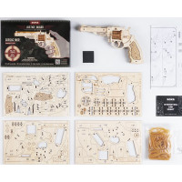 ROBOTIME Roker 3D drevené puzzle Revolver Corsac M60 102 dielikov