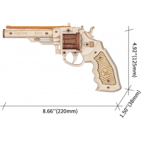 ROBOTIME Roker 3D drevené puzzle Revolver Corsac M60 102 dielikov