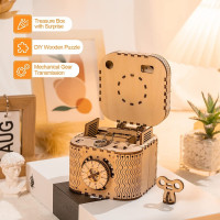 ROBOTIME Roker 3D drevené puzzle Trezor 158 dielikov