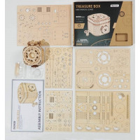 ROBOTIME Roker 3D drevené puzzle Trezor 158 dielikov