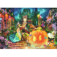 RAVENSBURGER Svietiace puzzle Popoluška XXL 100 dielikov