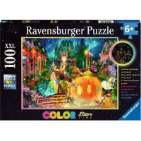 RAVENSBURGER Svietiace puzzle Popoluška XXL 100 dielikov