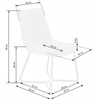 Jedálenská stolička ARIEL - šedá