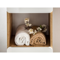 Zostava kúpeľňového nábytku BÁRA 40 cm s úzkou umývadlovou skrinkou vr. keramického umývadla s prepadom