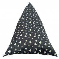 Sedací vak triangle Mickey Mouse - čierny