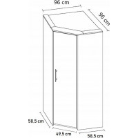 Rohová šatníková skriňa SENECA 96 - dub sonoma