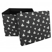 Taburet s úložným priestorom Mickey Mouse - čierny