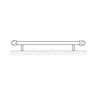 Kúpeľňový vykurovací rebrík rovný - biely - stredové pripojenie