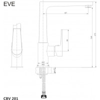 Kuchynská drezová batéria EVE - 27,3 cm - chrómová