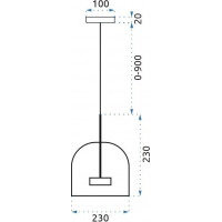 Stropné LED svietidlo SUNSET - 5W - zlaté