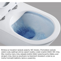 Závesné WC RIMLESS kapotované - 48,5x34x35,5 cm - biele + Duroplast sedátko slim