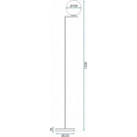 Stojacia lampa POST - zlatá/mliečna