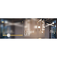 Stropné LED svietidlo BAR horizontálne - 12W - zlaté/biele