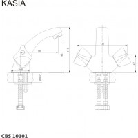 Umývadlová stojanková batéria KASIA bez výpuste - chrómová