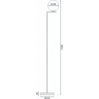 Stojacia lampa POST - čierna / mliečna