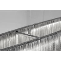 Stropné LED krištáľové svietidlo WATERFALL lines - 38W - chrómové