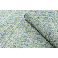 Kusový koberec Sion Sisal Aztec 22184 green/blue/ecru