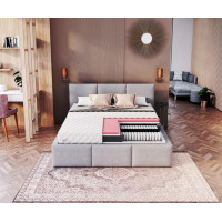 Taštičkový matrac VARO 200x200x19 cm - pamäťová pena