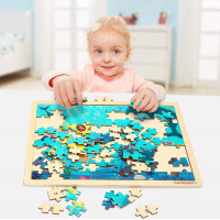 TOP BRIGHT Drevené puzzle Na morskom dne 100 dielikov