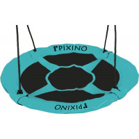 PIXINO Hojdací kruh Čapí hniezdo (priemer 110cm) tyrkysový
