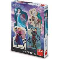 DINO Puzzle Ľadové kráľovstvo: Priateľstvo 4x54 dielikov