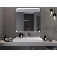 Štvorcové zrkadlo MEXEN NIDA 100x100 cm - s LED podsvietením a vyhrievaním, 9806-100-100-611-00