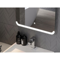 Štvorcové zrkadlo MEXEN NIDA 100x100 cm - s LED podsvietením a vyhrievaním, 9806-100-100-611-00